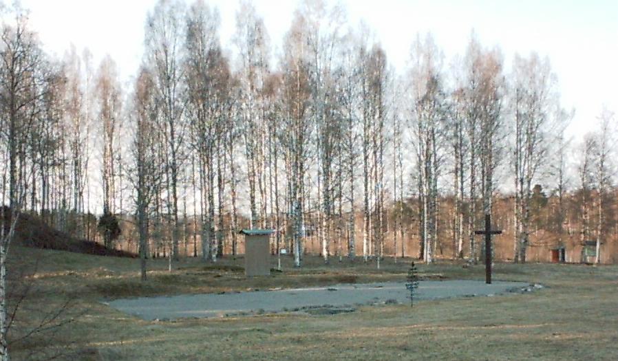 Den gamla kyrkogården intill Klarälven, var det här Bågskytten träffade tuppen?
