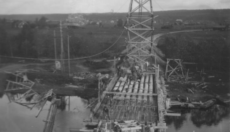 Byggandet av gamla bron